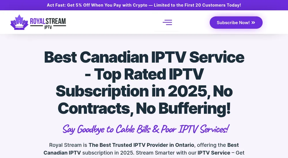 5 Best IPTV Canada Service Providers 2026