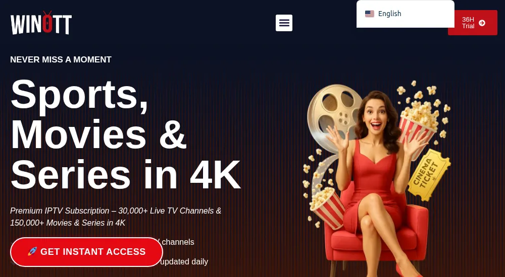 Winott IPTV massive video on demand VOD library