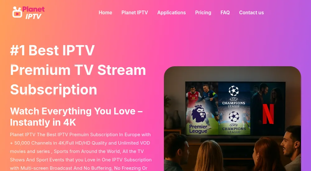 TiviPlanet IPTV subscription interface optimized for Firestick 4K
